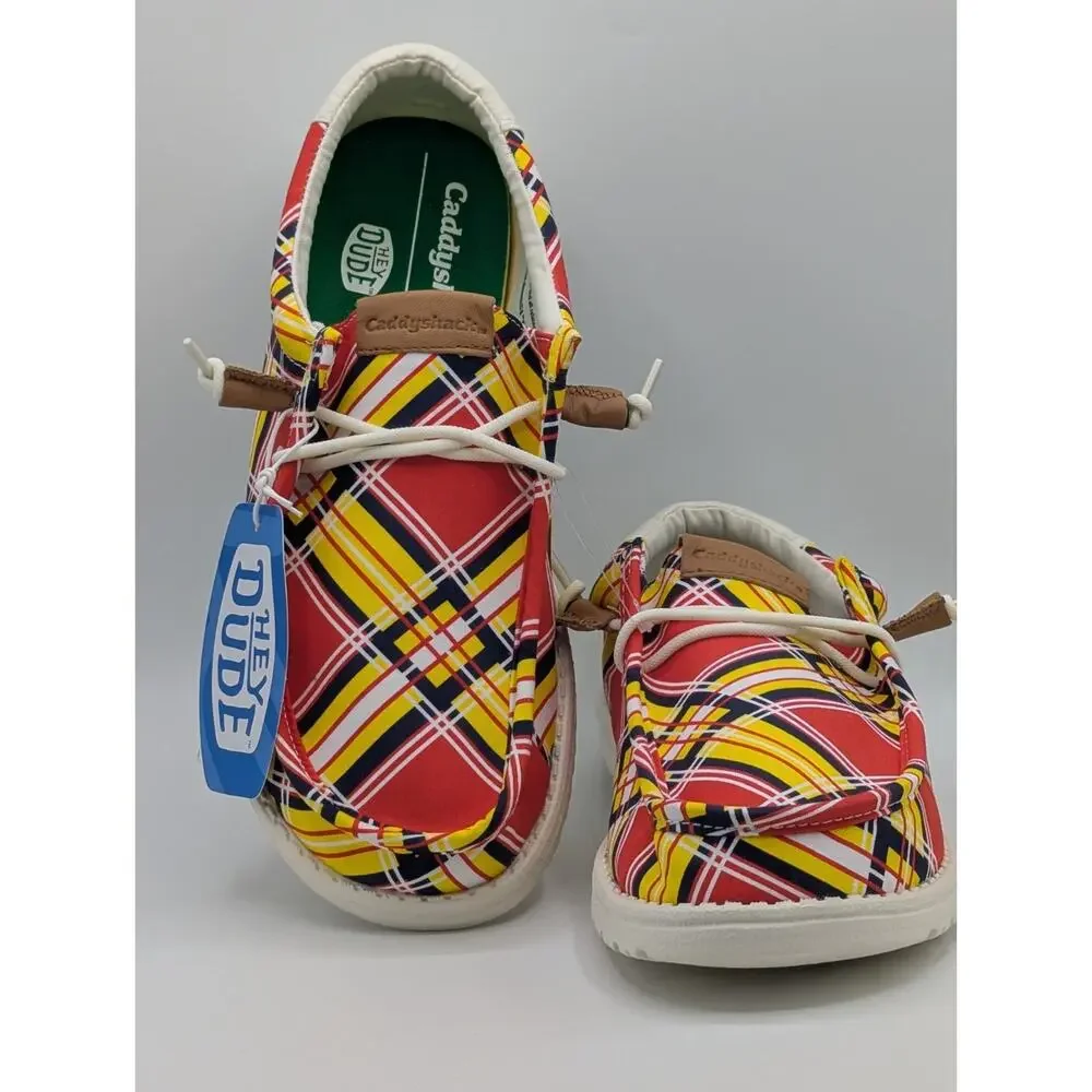 Hey Dude x CaddyShack Men's Size 8 Wally Plaid Slip-On Shoes Mr. Gopher New